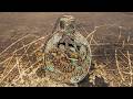 Abandoned 1917 WWI Rusty Antique Brass Water Canteen Full Restoration — Century-Old Relic