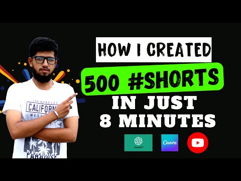 500 YouTube Shorts in 8 Minutes || How to create YouTube  shorts. #bulkcreate