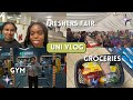 UNI VLOG | Freshers fair , food shopping &amp; gym