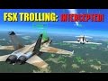 FSX Multiplayer Trolling: Fighter Jets INTERCEPT a Group Flight (Steam Edition)