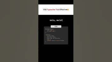CSS Typewriter Text Effect! ⌨️🔥#Shorts