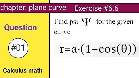 find the radius of curvature for thecurve r=a(1-cos0)@Educationalinfo786