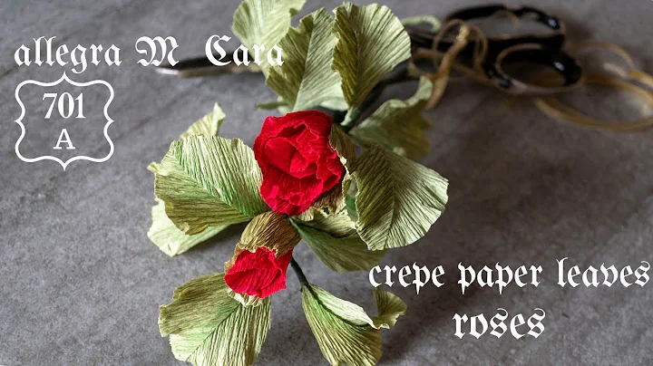 701A Make A Paper Rose Leaf/ Diy Paper Leaf/ Rose Paper Leaves