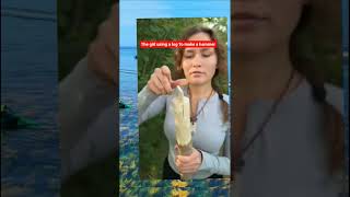 GIRL USED A PIECE OF WOOD TO MAKE A WOODEN HAMMER VERY COOL #SHOTS