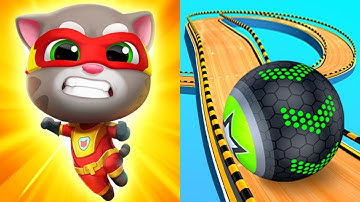 Help me tricky puzzle: Talking Tom Dash vs Twerk : Going Ball | All Level | Satisfying ASMR Gameplay