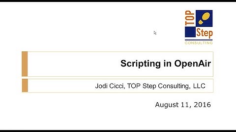 Scripting in OpenAir