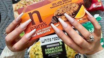 ASMR Tracing letters on food packaging, tapping, cardboard scratching ✨