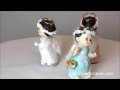 3 5 polyresin angel with bell figurine  bpt7