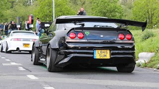 Modified Nissan R33 Compilation | Burnouts, Flames & Bangs, Accelerations, Loud sounds, ...