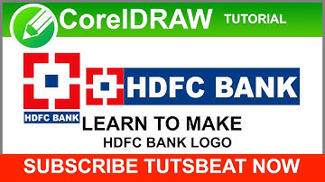 corel logo design tutorial : how to make hdfc bank logo | Logo Design in Coreldraw for Beginners