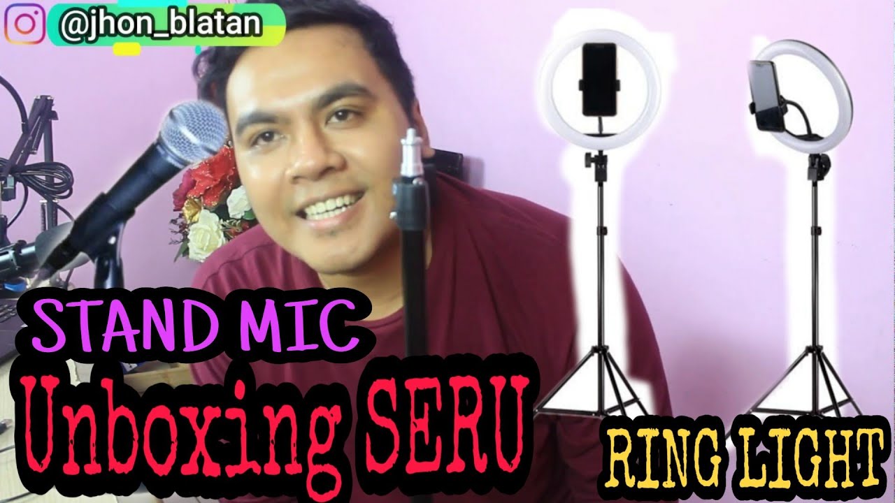 Unboxing Stand mic Mini & Ring Light Plus Cara Pemasangan
