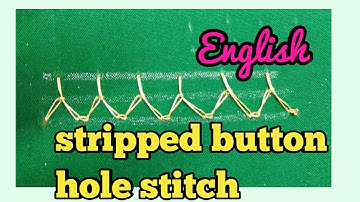 Stripped button hole stitch in aari work / stripped button hole stitch in maggam work in English