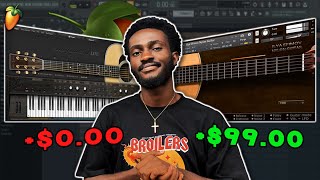 Making Guitar Afro beats With A Free Plugin Vs $100 Plugin | Fl Studio Tutorial