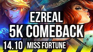 EZREAL & Janna vs MISS FORTUNE & Nami (ADC) | 5k comeback | EUW Master | 14.10