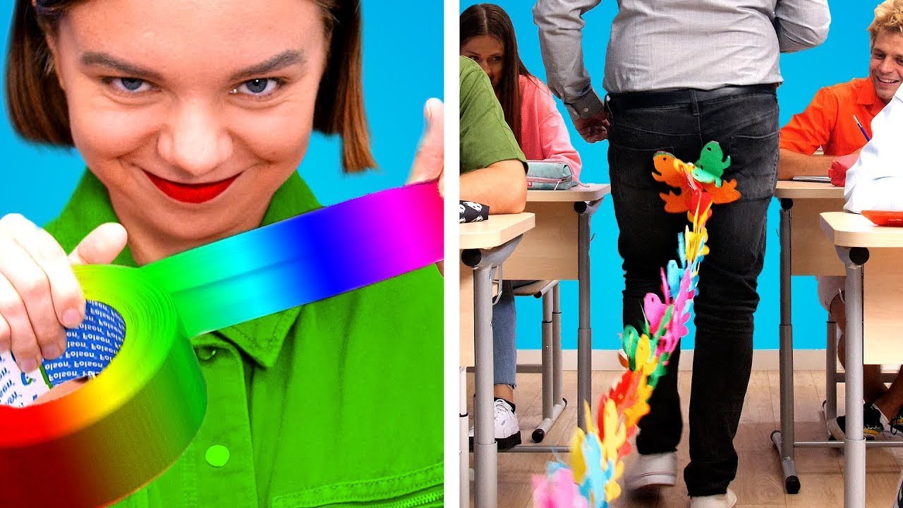 9 Crazy DIY Ways to PRANK YOUR TEACHER || School Pranks and More Funny Situations