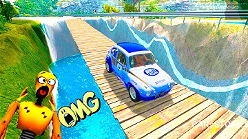 Cars want to drive over the abyss. Will the bridge hold up.