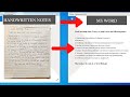 How to Convert Handwritten notes to MS Word(Word document) - Simplified