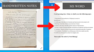 How do I convert handwriting to a Word document?