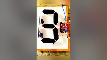 Arduino Servo Motor 7-Segment Display | Counting from 0 to 9 #dcmotor  #smartgadgets  #aielectric