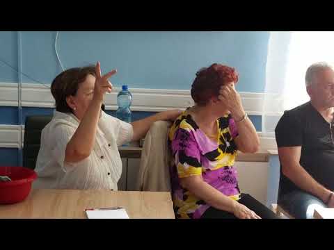 Singing "He is Lord " in a nursing home in Lwówek Śląski, Poland. Poland Mission Trip 2017