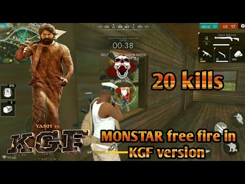 Monstar Kgf Version Killing In Free Fire In Kannada à²• à²œ à²Žà²« Free Fire In Kannada Youtube