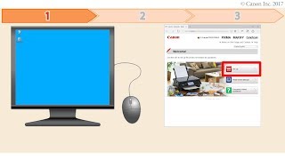 Procedure to connect a computer or smartphone and the printer download
data required for setup. perform