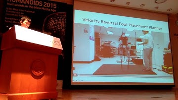 Oral Presentation during Humanoids 2015 on Stabilizing Point Foot Biped Robots