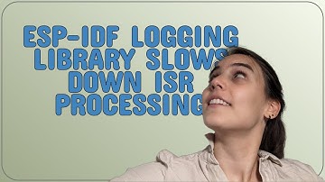 Arduino: ESP-IDF logging library slows down ISR processing
