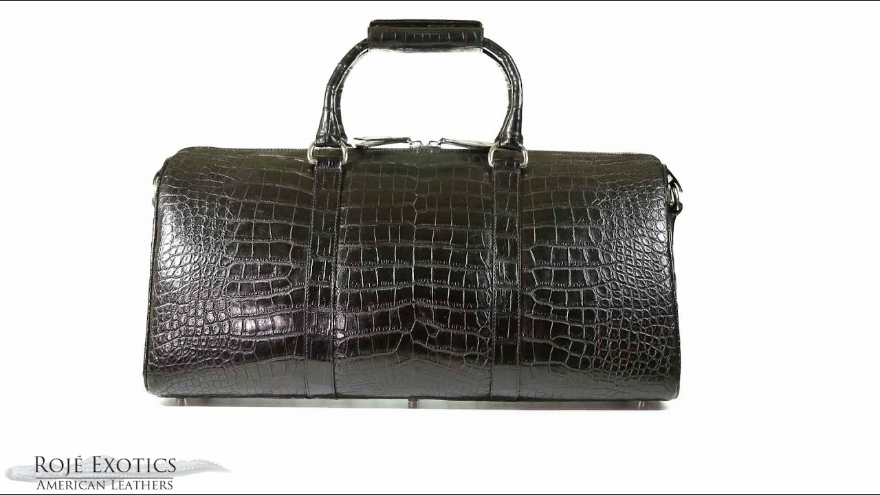 Anio Duffle Black American Alligator