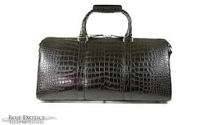 Famous Anio Duffle Black American Alligator Profile