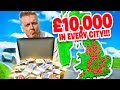 I Hid £10,000 in EVERY City in England! (Treasure Hunt Challenge)