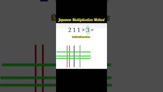 Did you know??? Japanese Multiplication Method 🔥🔥#maths #japanesemethod
