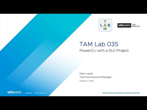 TAM Lab 035 - PowerCLI with a GUI Project
