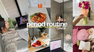 *realistic* period day in my life | selfcare, healthy habits, relaxation routine & advice