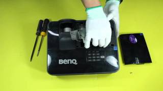 How to replace the projector lamp for BENQ MS500+ - YouTube