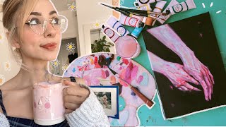 Art Vlog 🌷 painting, packing prints, self motivating 💕 \\ Jim Reno