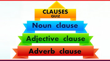 Clauses Quiz/ Noun Clause, Adjective Clause and Adverb Clause /15 Questions