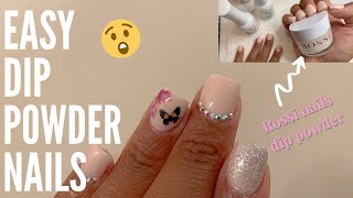 HOW TO DO DIP POWDER NAILS AT HOME WITH TIPS | ROSSI NAILS