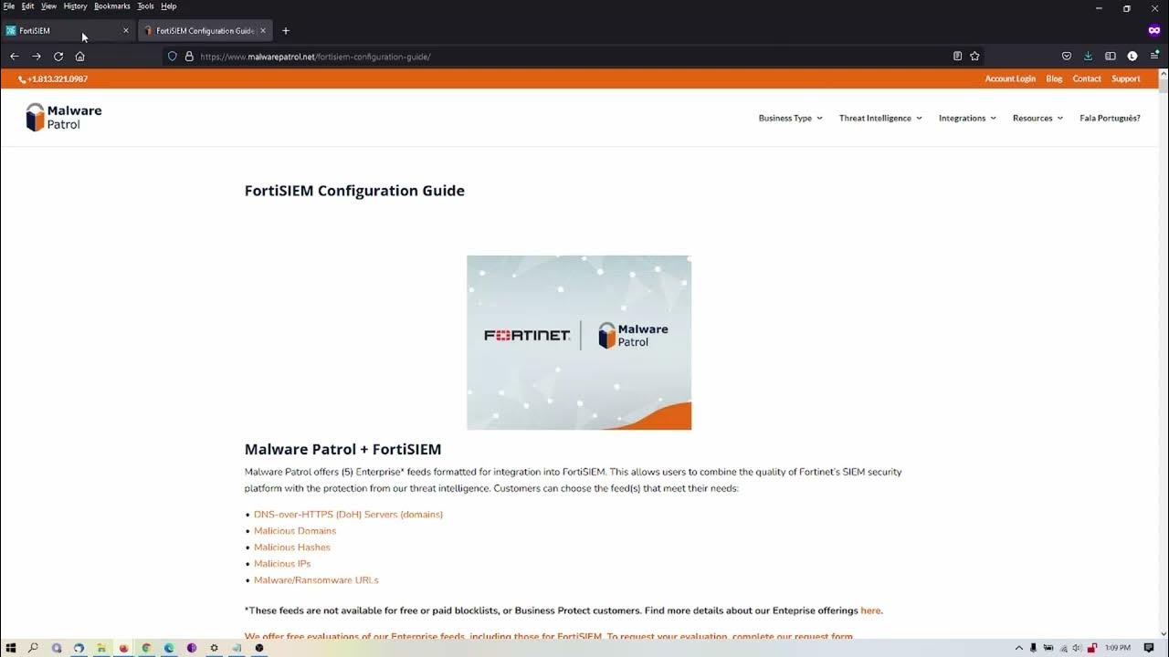 Malware Patrol FortiSIEM Configuration Guide YouTube