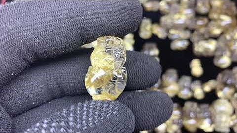 Phong Thủy An Thịnh - Tỳ hưu thạch anh tóc vàng bã mía VIP ạ