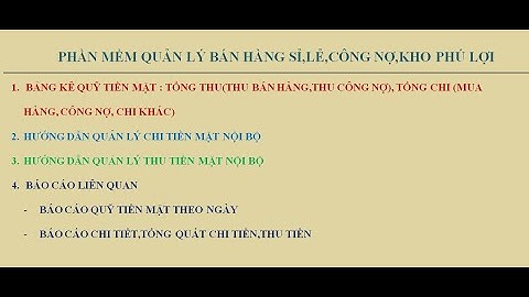 Mẫu báo cáo thu chi tiền mặt