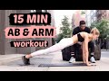 15 MIN UPPER BODY WORKOUT | Flat Belly, Toned Abs, & Arm Burn & Sculpt | Sanne Vloet