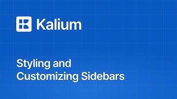 Styling and Customizing Sidebars