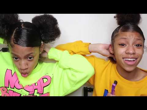 SPACE BUN/ TOP KNOT BUN SWOOP TUTORIAL | TheWickerTwinz