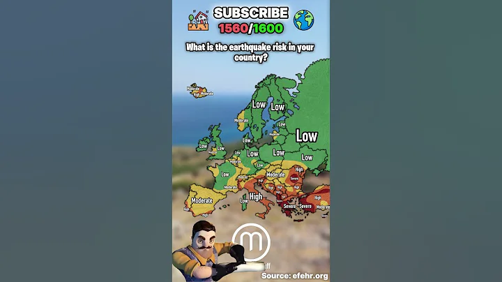 What is the earthquake risk in your country? #europe #geography #map