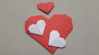 Kağıttan Kalp Yapımı (Origami Heart)