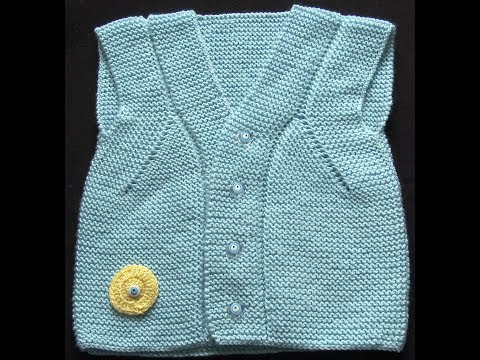 Video: How To Knit A Sleeveless Jacket For A Child