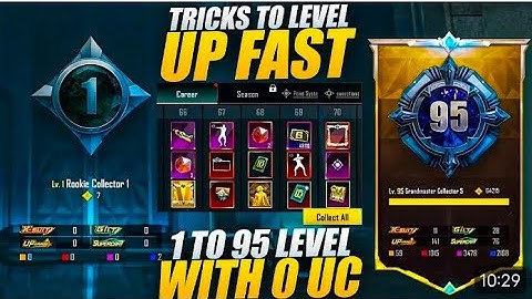 how to increase collection level in bgmi free without uc