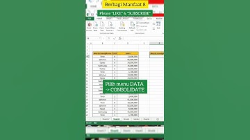 Cara membuat rekap tanpa rumus | CONSOLIDATE @Berbagi_Manfaat_8 #shorts #short #excel #belajarexcel