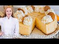 The BEST No-Bake Pumpkin Cheesecake Recipe!! With Gingersnap Cookie Crust & Whipped Cream!